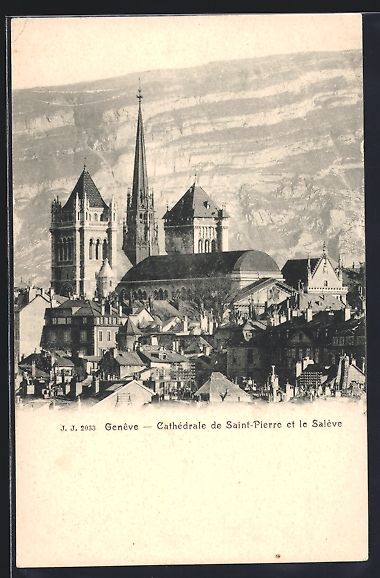 Cartoline postali: Genève, Cathédrale de Saint-Pierre et  – Usato da Berlin venduto da bartko-reher