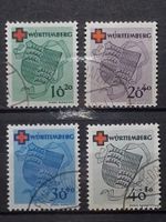 Fr.Zo Württemberg Mi-Nr.40A-43A gestempelt geprüft 480 Fr