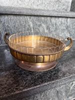 Jugendstil Anbietschale Messing vergoldet, Artdeco Schale