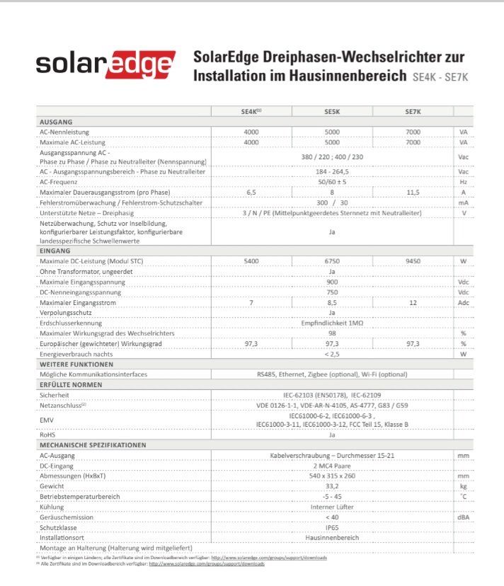 SolarEdge Inverter: Wechselrichter solaredge SE7k 3 Phasig – Usato da Muntelier venduto da Fproduction 3