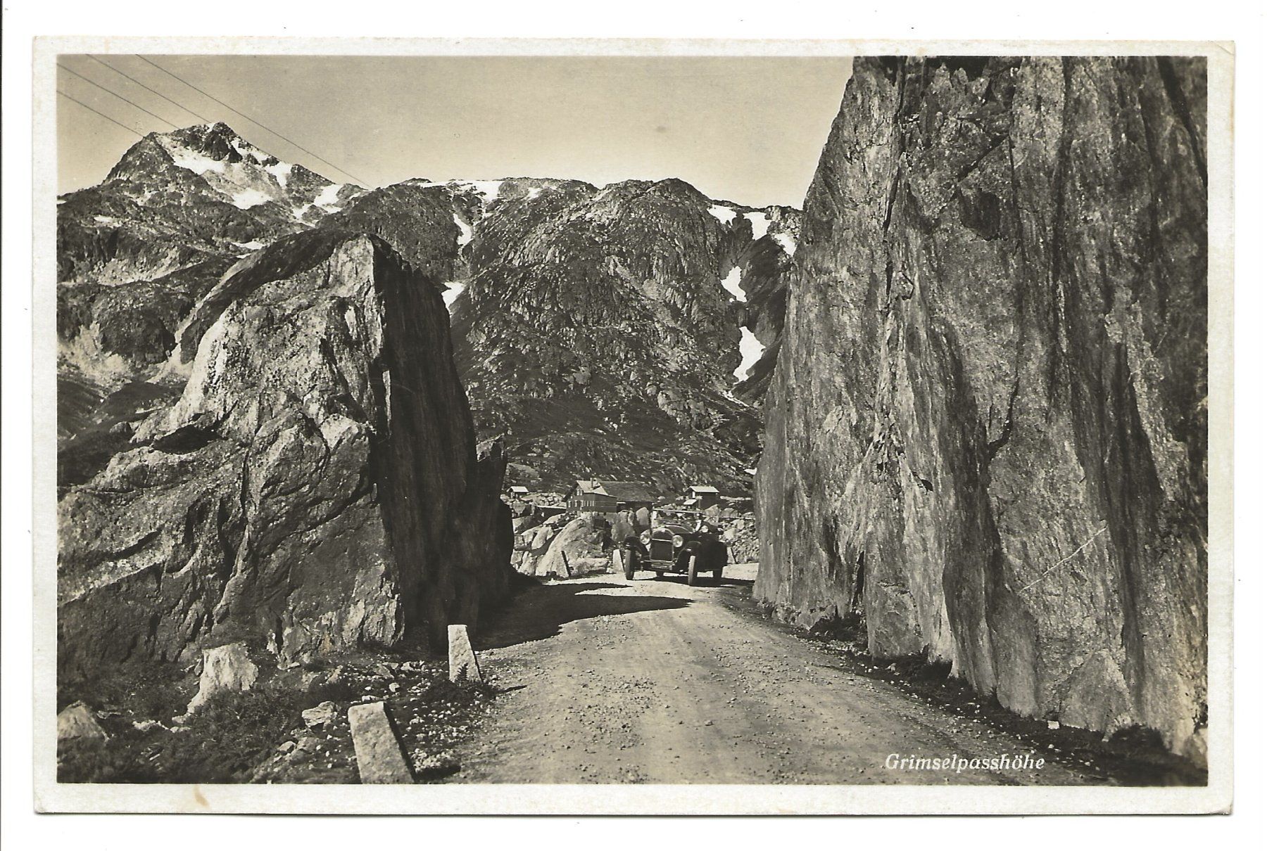 Cartoline postali: Grimselpasshöhe (BE/VS) Oldtimer Auto - Grimsel Hospiz 1933 – Usato da Engelburg venduto da Cartophil
