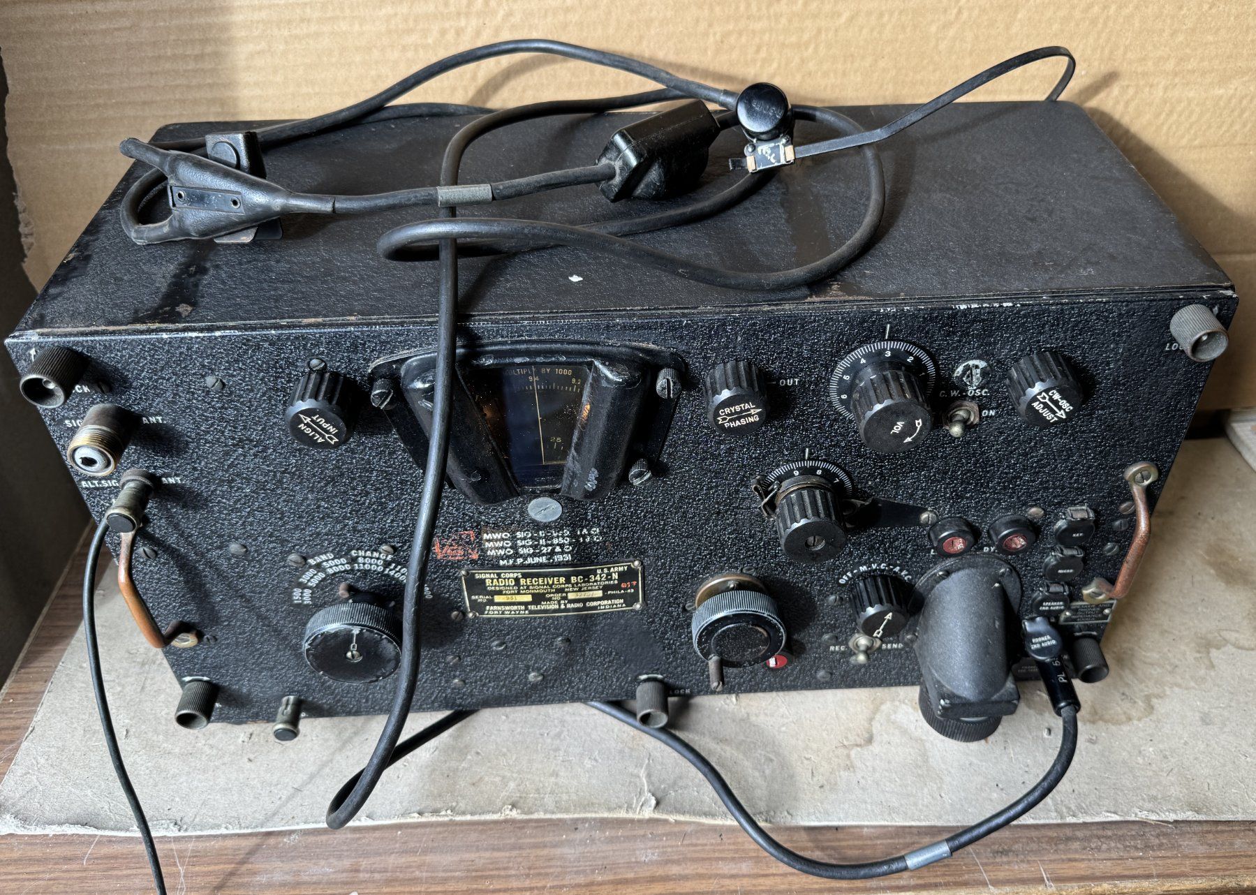 Technique de radiocom: US Army Empfänger BC-342-N – D'occasion à Ins par Revue-1000 2