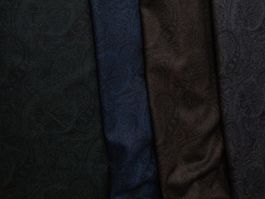 Designer Merino Elastan Stoff 2.15x1.50m Paisley navy