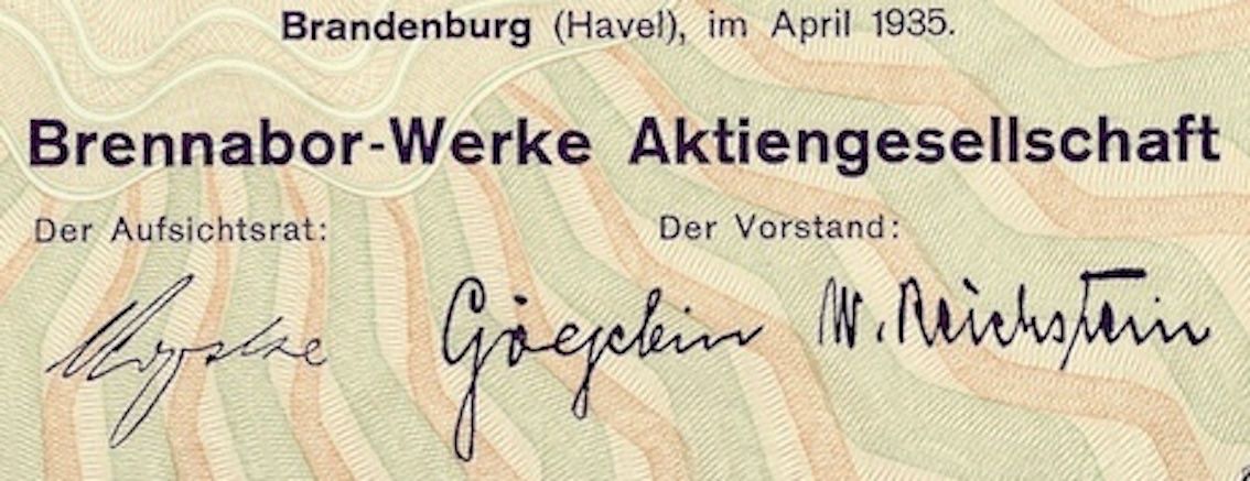 Dokumente: Brennabor-Werke AG, Brandenburg - 1935 – Gebraucht aus Solothurn von Sgasche 1