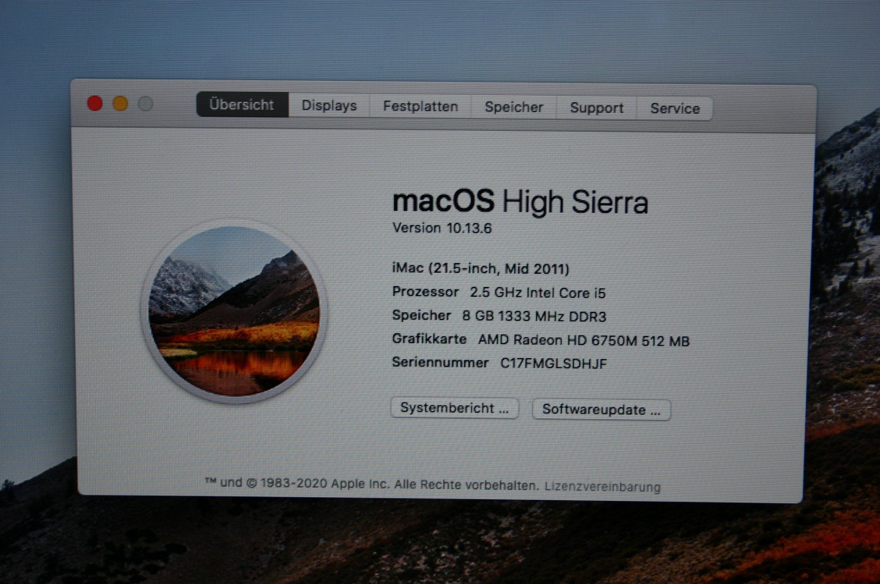 Apple PCs: iMAC 21.5 Zoll 2011 I5 8Gb mit High Sierra oder OC Sequoia – Gebraucht aus Stettlen von Bigjm 2