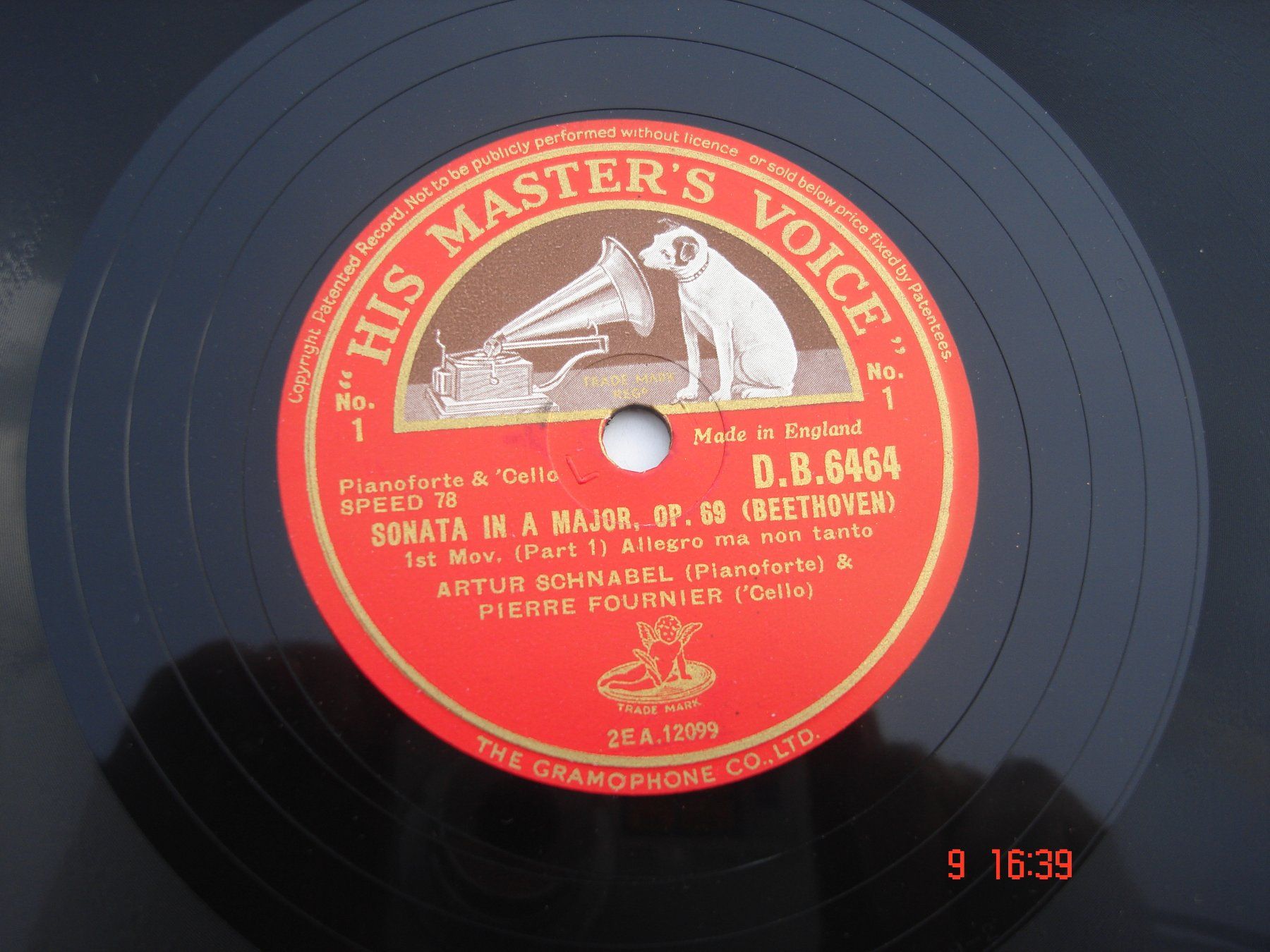 Dischi in vinile: Schellackplattenalbum Beethoven Sonate A-Dur Op.69 – Usato da Aeschi SO venduto da abi1951 1