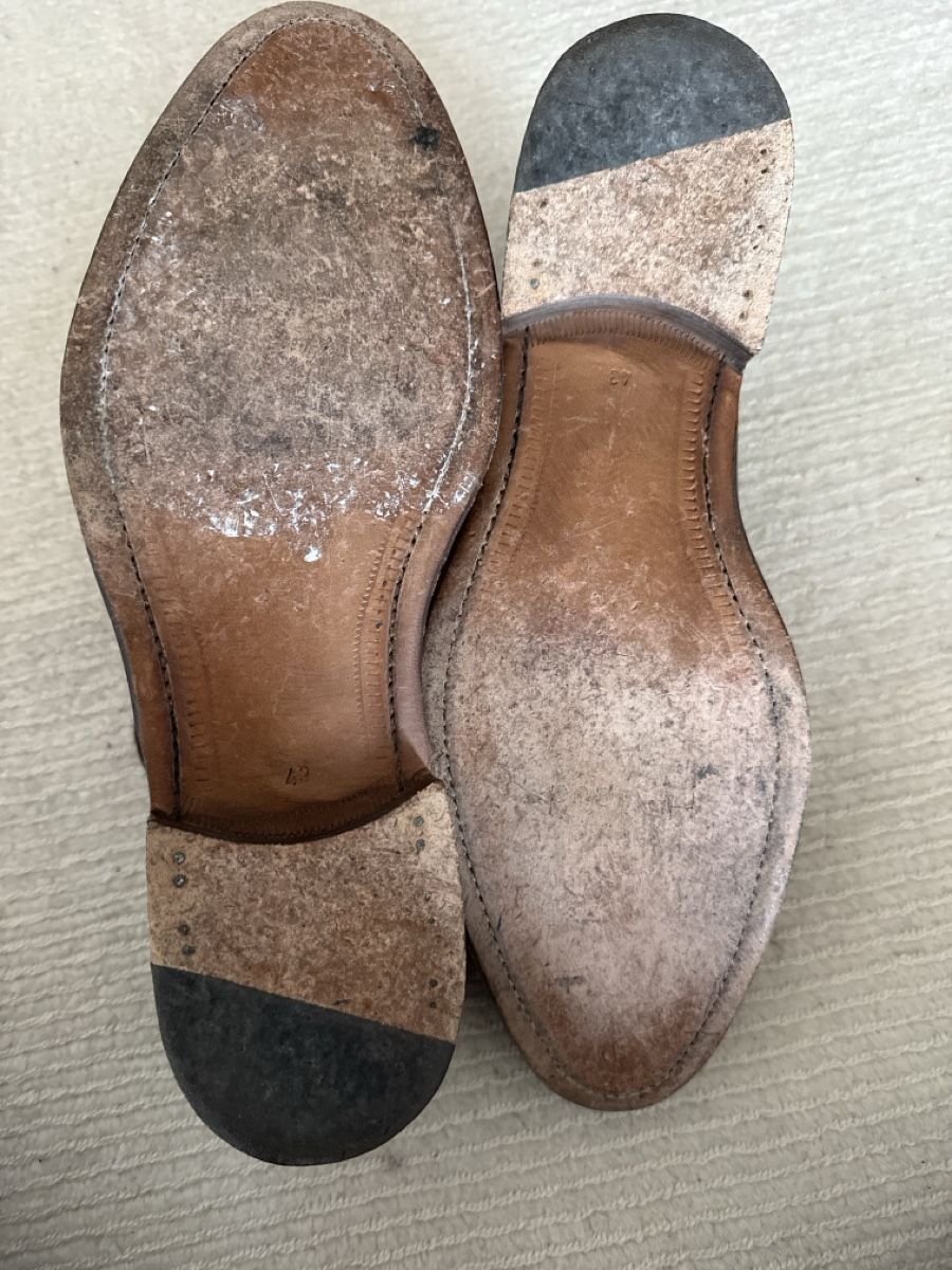 Scarpe da uomo: ORIGINAL Heyraud Schuh, Gr. 43, Braun, Leder – Usato da Oberwil b. Zug venduto da maxcherry 3