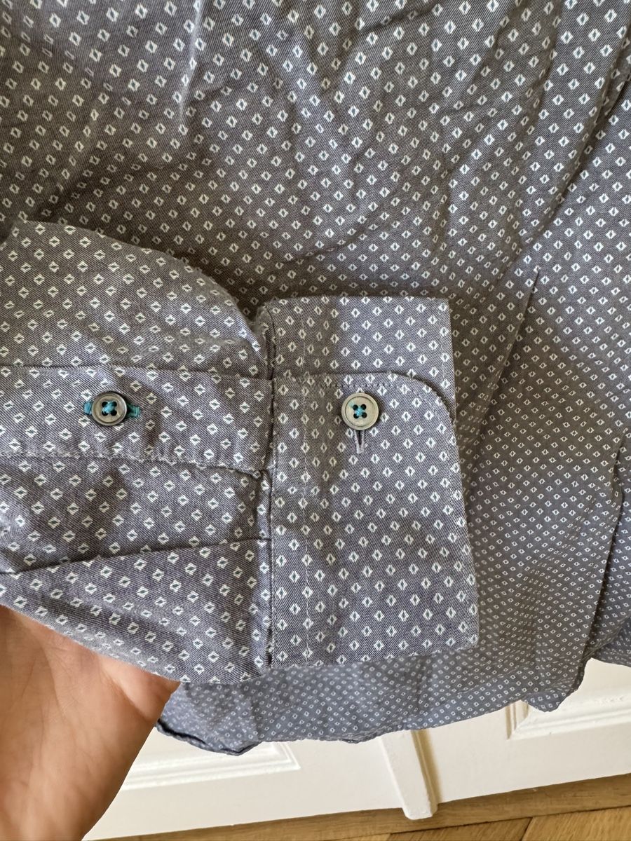 Camicie: Mens Shirt Patterned Grey Long Sleeve – Usato da Lausanne venduto da mar_6g2x 4
