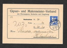 Burgdorf Postkarte Gipser- und Malermeisterverband 3.11.1932