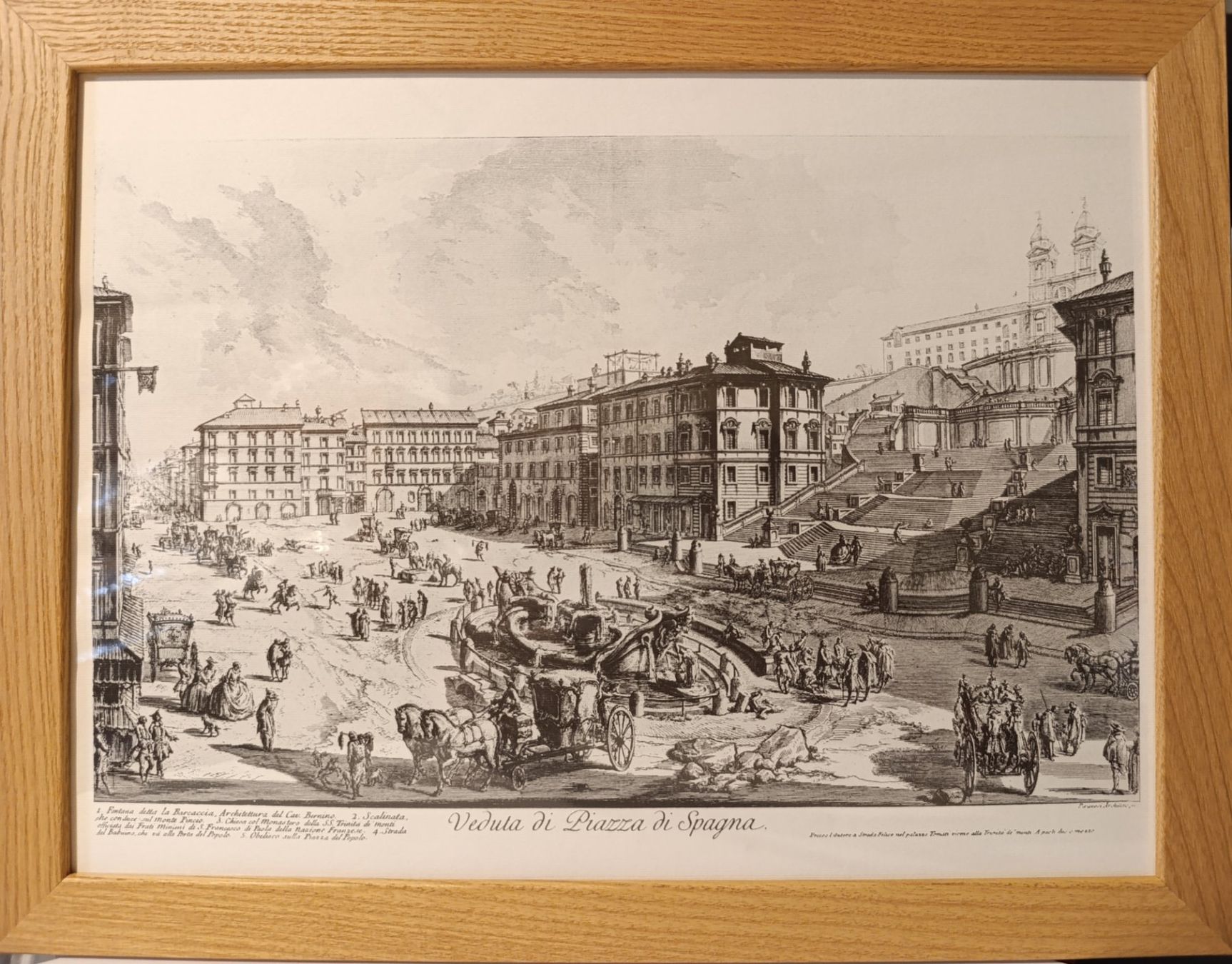 Foto & Immagini: Wandbild mit Rahmen: Spanische Treppe in Rom – Usato da Bern venduto da sim_8y66