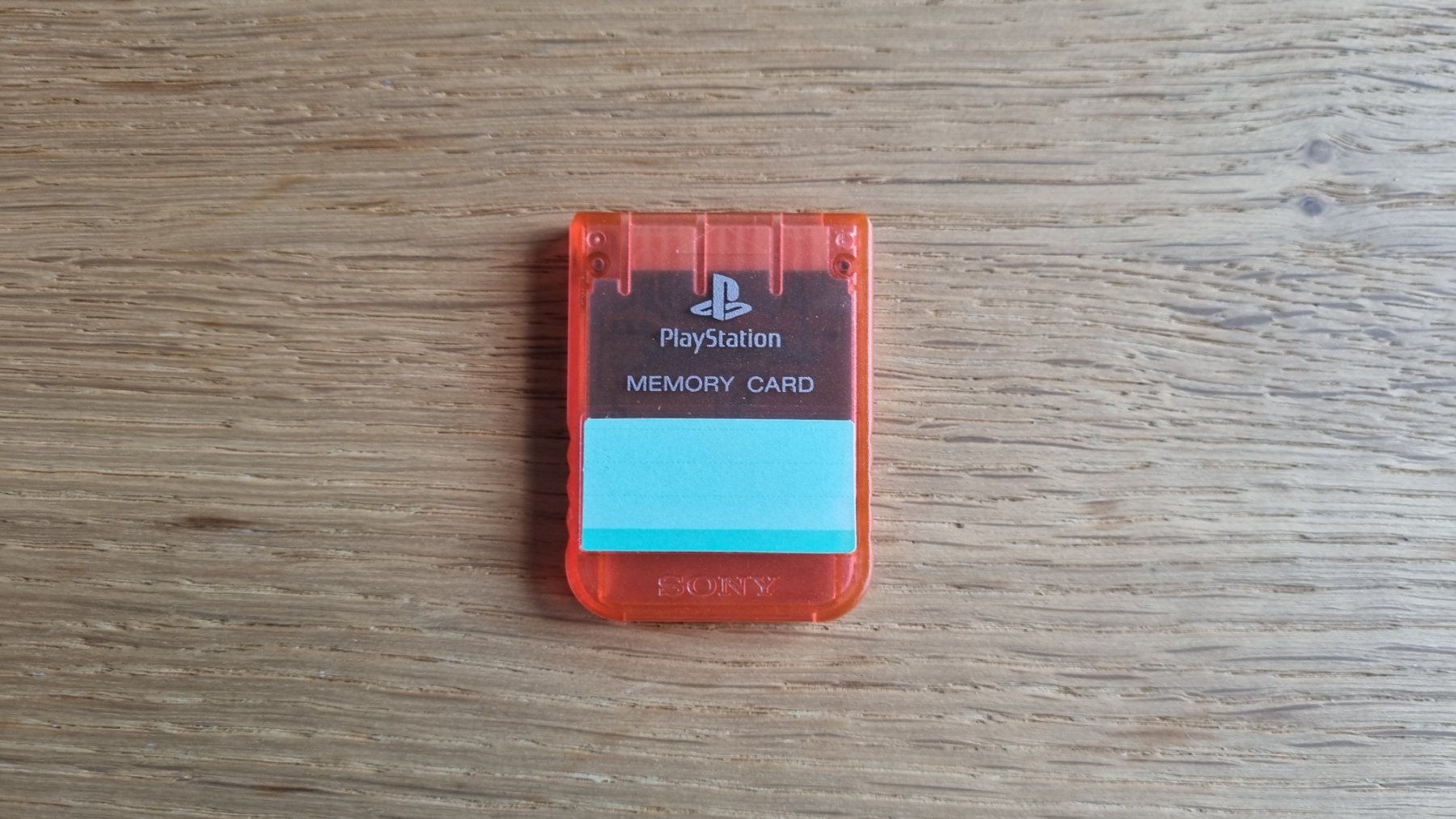Sony Console: PS1 PlayStation 1 Memory Card Orange Original – Usato da Birsfelden venduto da val_d9c2