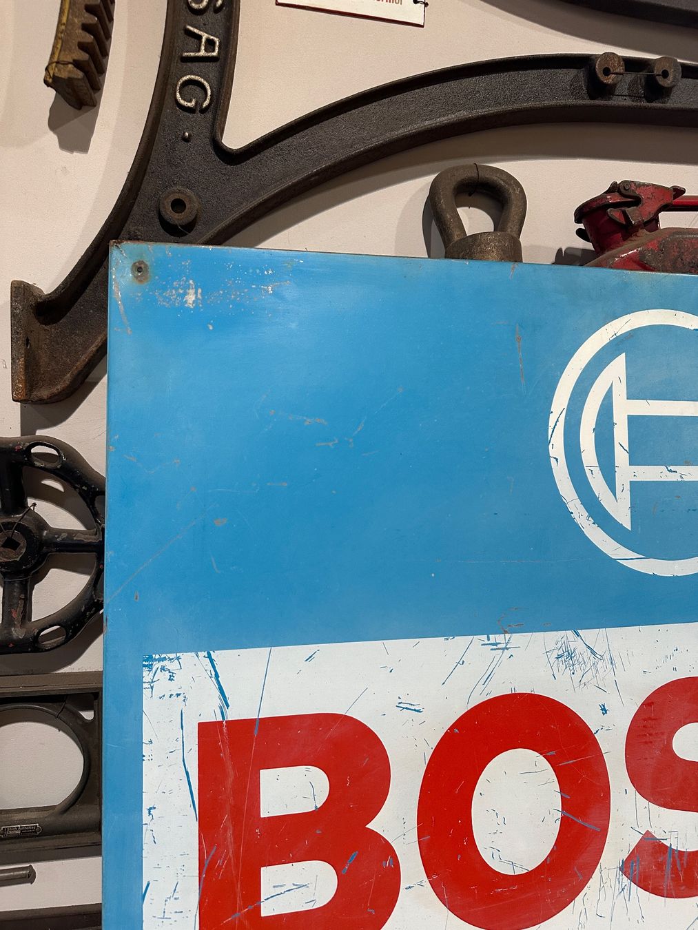 Schilder: Altes Belchschild "Bosch Dienst" ( Garage / Oldtimer ) – Gebraucht aus Luzern von Fracht-Design 1