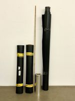 Vier Rollen, eine versilbert, zwei schwarz, eine dickes Alu