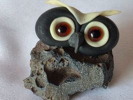 Eule Figur ist aus Naturstein Handgemacht  einzigartig siehe