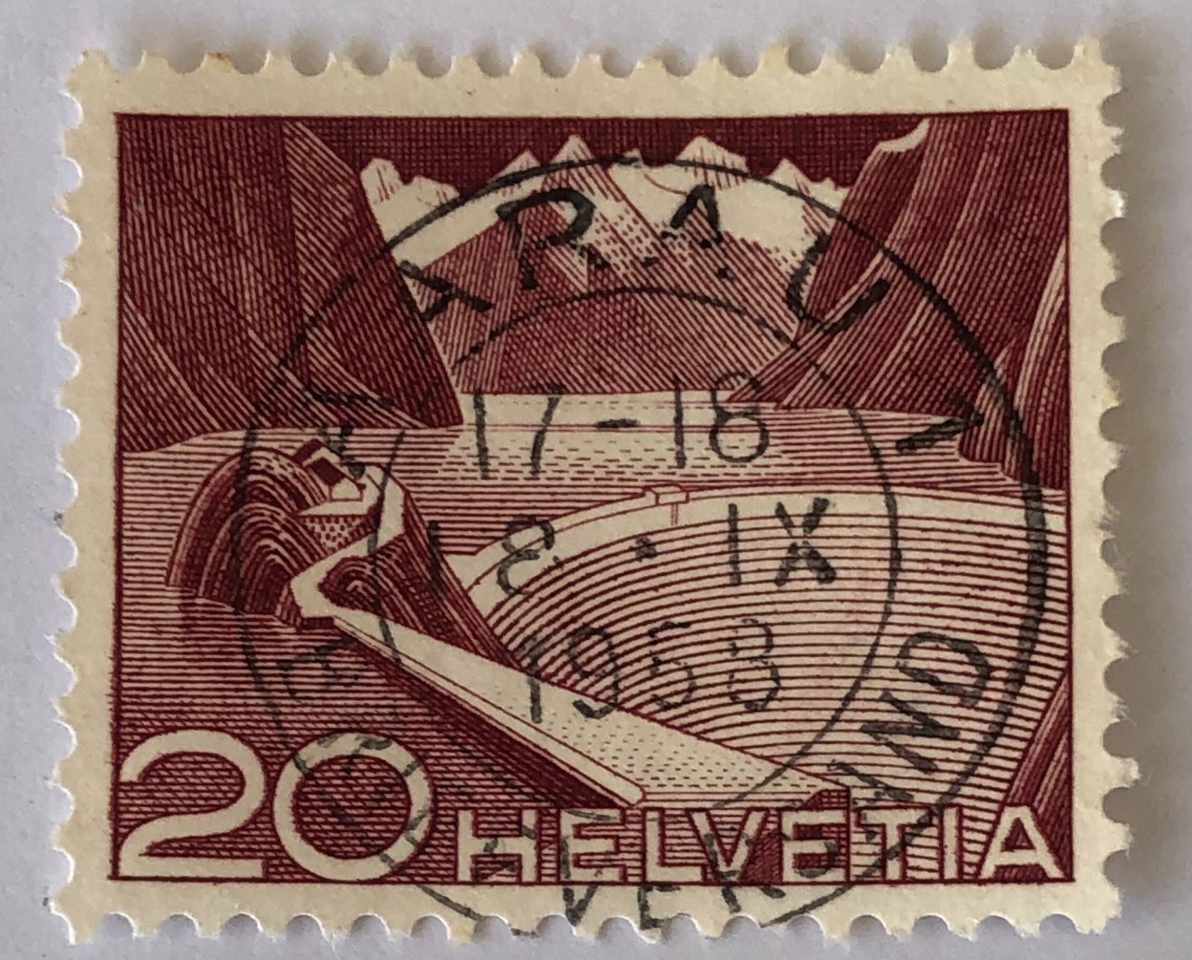 Alle Briefmarken: Nr.301 A mit Vollstempel Aarau – Gebraucht aus Aarau von Billa007