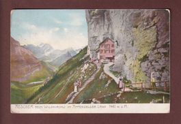 AESCHER beim Wildkirchli - 1909 // Falte //