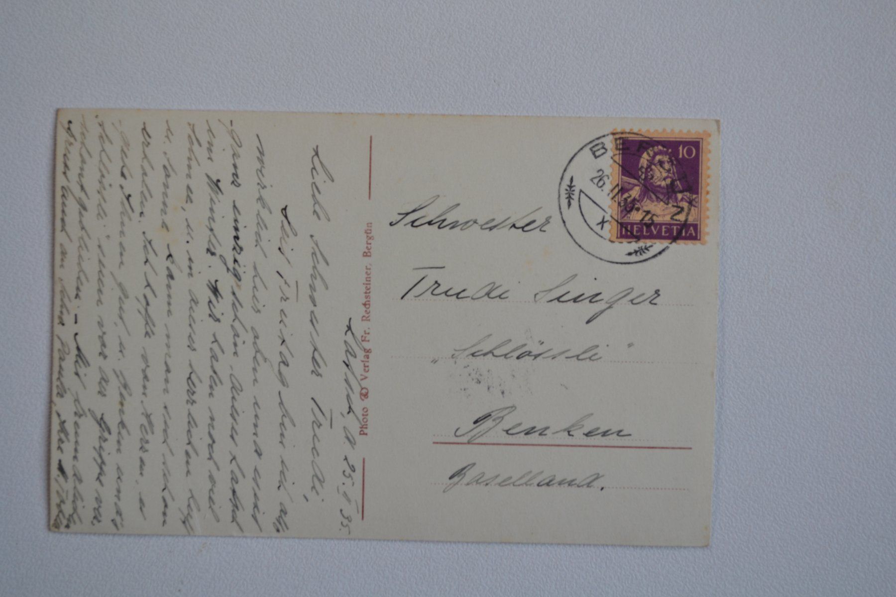 Cartes postales: AK Latsch GR mit Piz Aela – D'occasion à Beinwil am See par kajak55 1