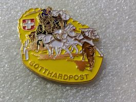 Ansteckpin 127: Gotthardpost raue textur