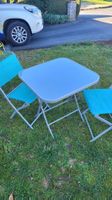 Gartenset Tisch mit 2 Stühlen, klappbar