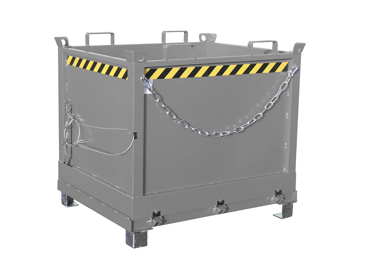 Conteneurs de construction: Bauer Klappbodenbehälter FB 1000, grau – Neuf (Voir description) à Steinhausen par Retourenprofis