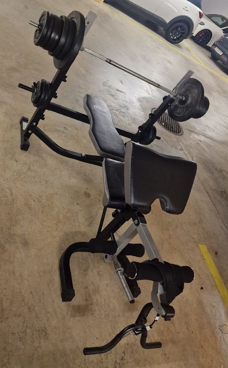 Fitness-Set: Bank, Ständer, Langhanteln, Gewichte | Kaufen auf Ricardo