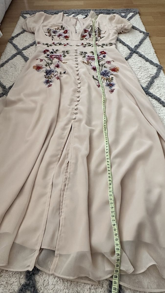 Kleider: Robe Hope&Ivi, fleuri beige taille 12 neuf  – Neu (gemäss Beschreibung) aus Vuippens von ale_6gkb 8