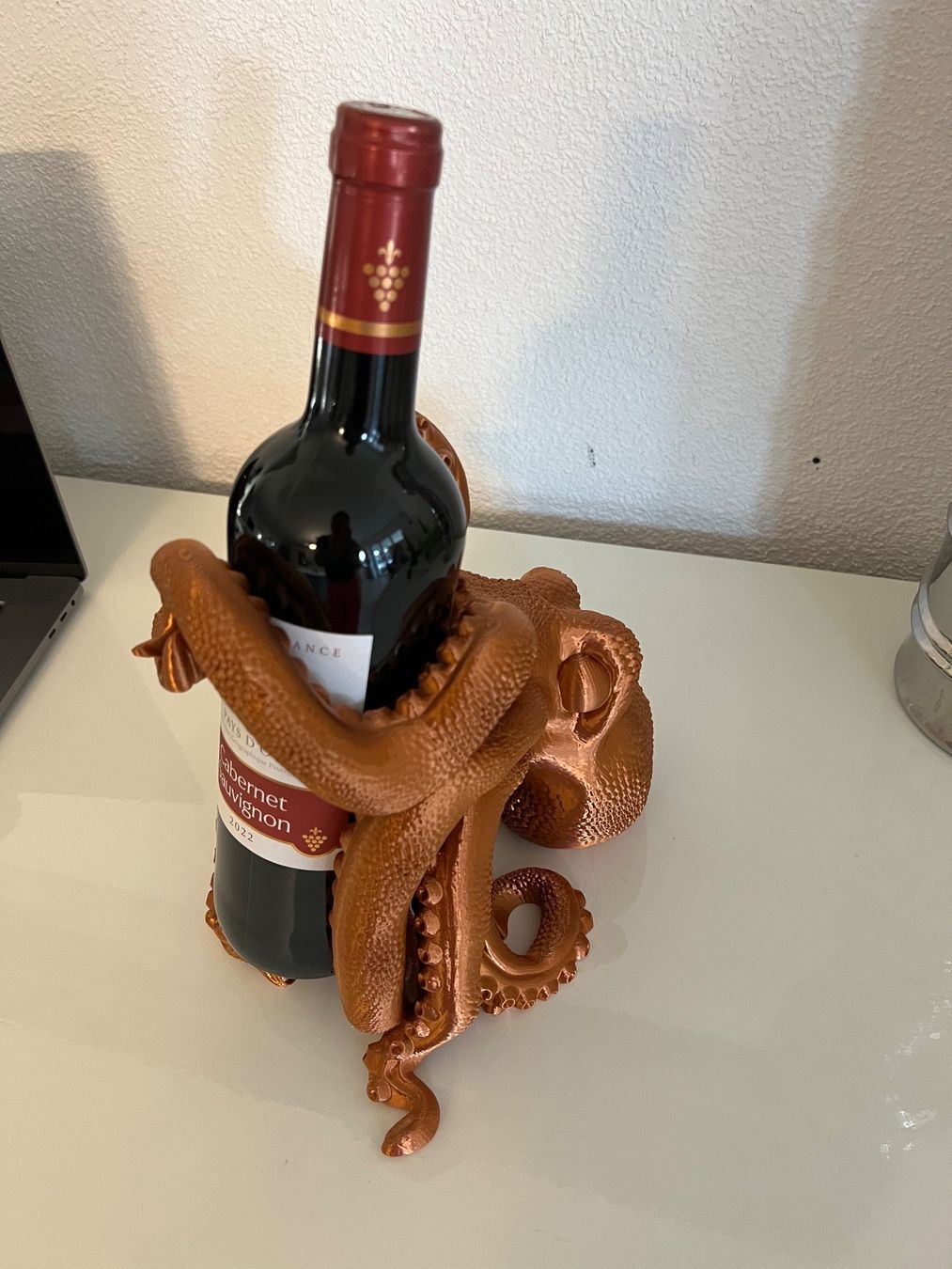 Weingestelle & -ständer: Pieuvre support pour bouteille – Neu (gemäss Beschreibung) aus Vicques von PAMB3D 3