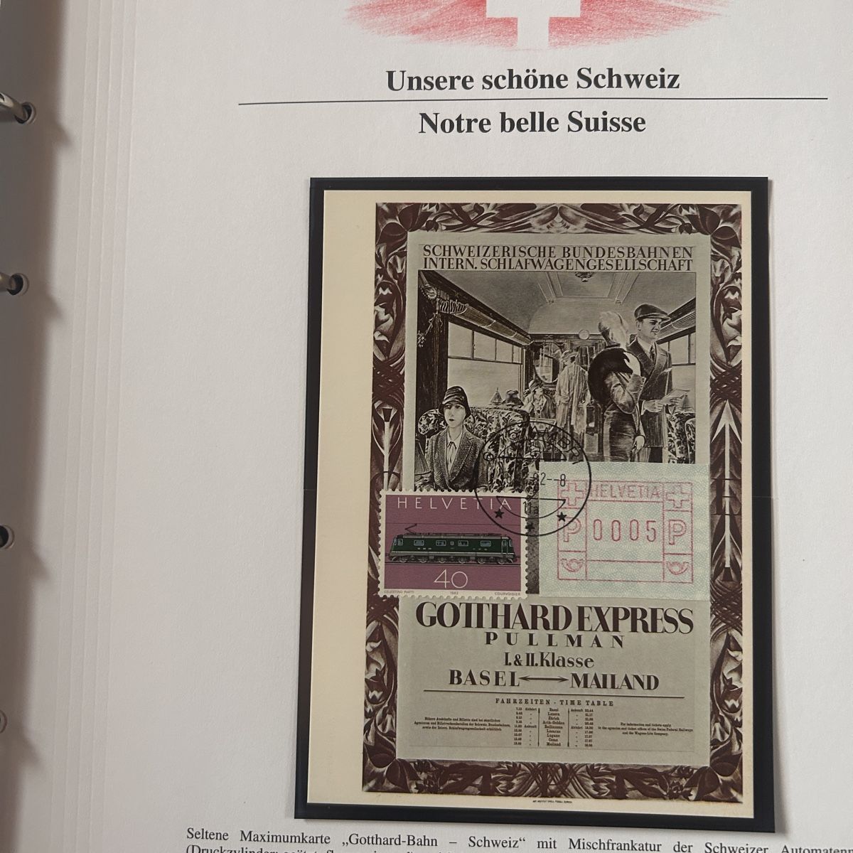 Tutti i francobolli:  Briefmarken/Karten Gotthard-Bahn Schweiz, Sammlung Philat – Usato da Laufen venduto da belleskulptur 7
