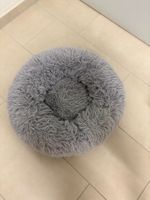 Hundebett rund Plüsch grau ca. 50cm