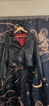 Freaky Nation Leder Biker Jacke Gr.S