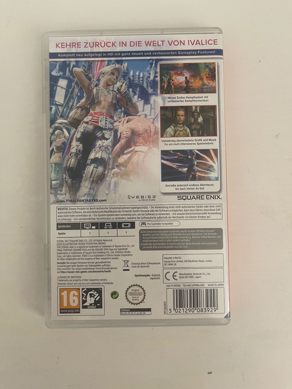 Giochi: Jeu Switch Final Fantasy XII The Zodiac Age – Usato da Renens VD venduto da fra_2rxn 1