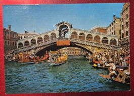 Venedig Rialtobrücke historische Regatta 1987