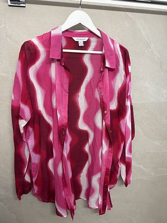 Pink weiße Bluse