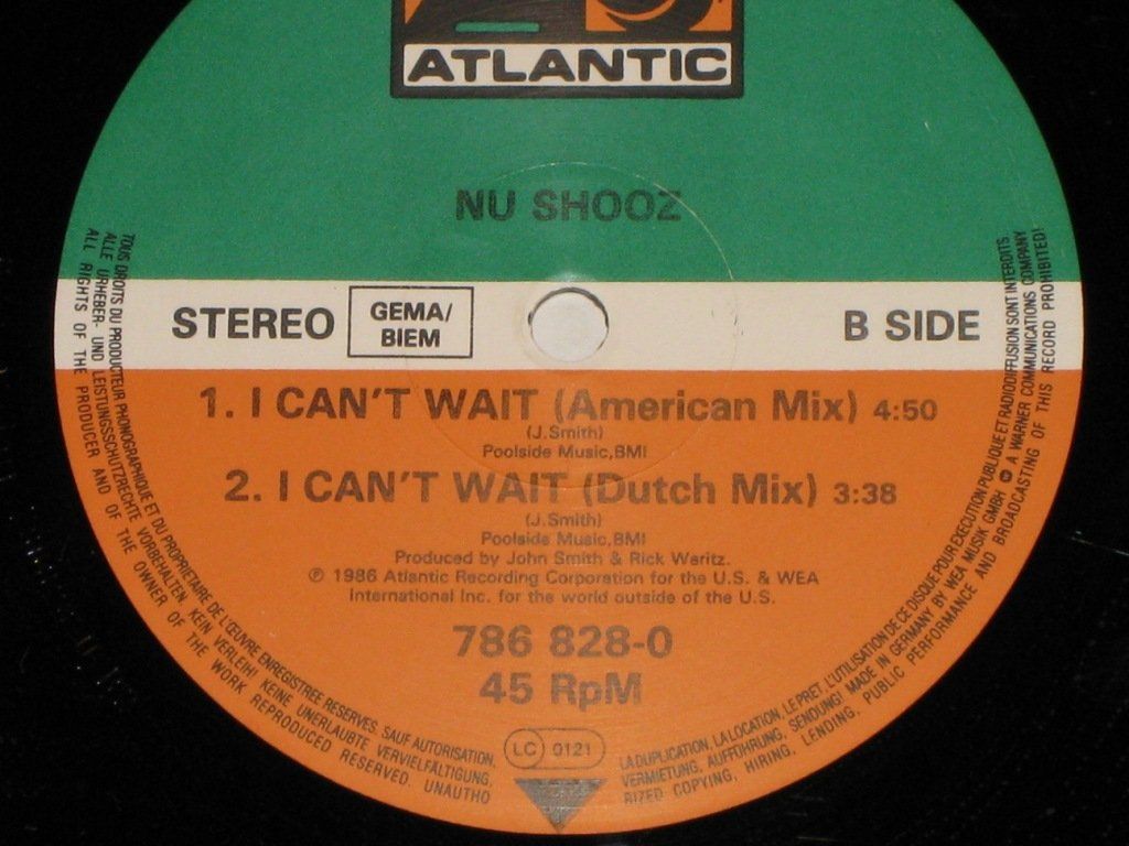 Dischi in vinile: MAXI - NU SHOOZ - I CAN'T WAIT – Usato da Steckborn venduto da Quo7 2