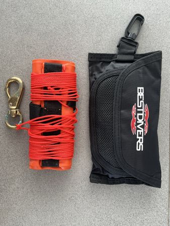 Signalboje Bestdivers orange mit Leine und Tasche