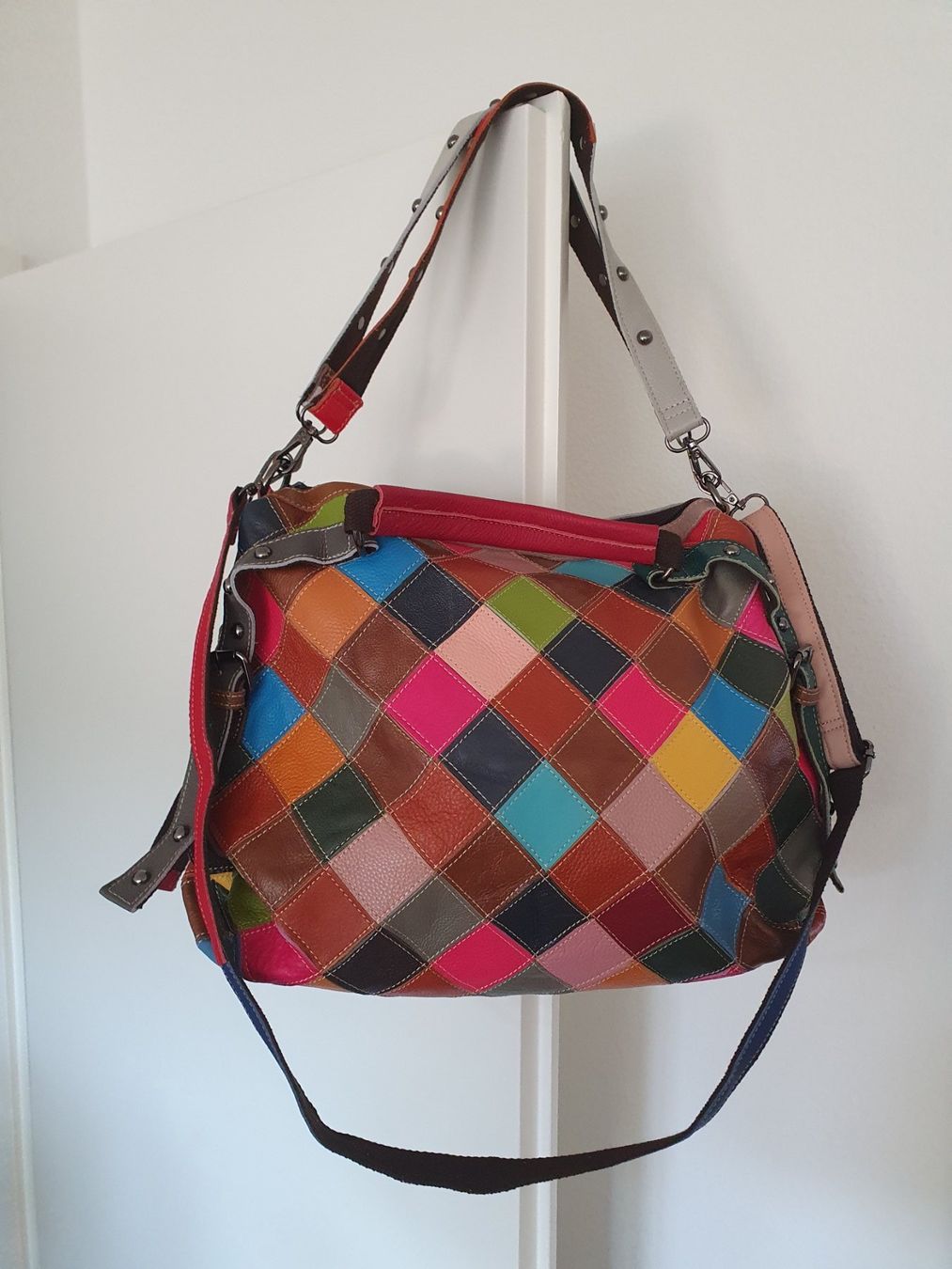 Borse da donna: Handtasche aus Leder, Patchwork,bunt – Nuovo (secondo la descrizione) da Basel venduto da Anghkorwatt 6