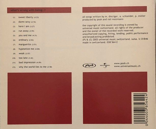 CDs: Posh - What's wrong with being...? – Gebraucht aus Grüningen von azulgris 1