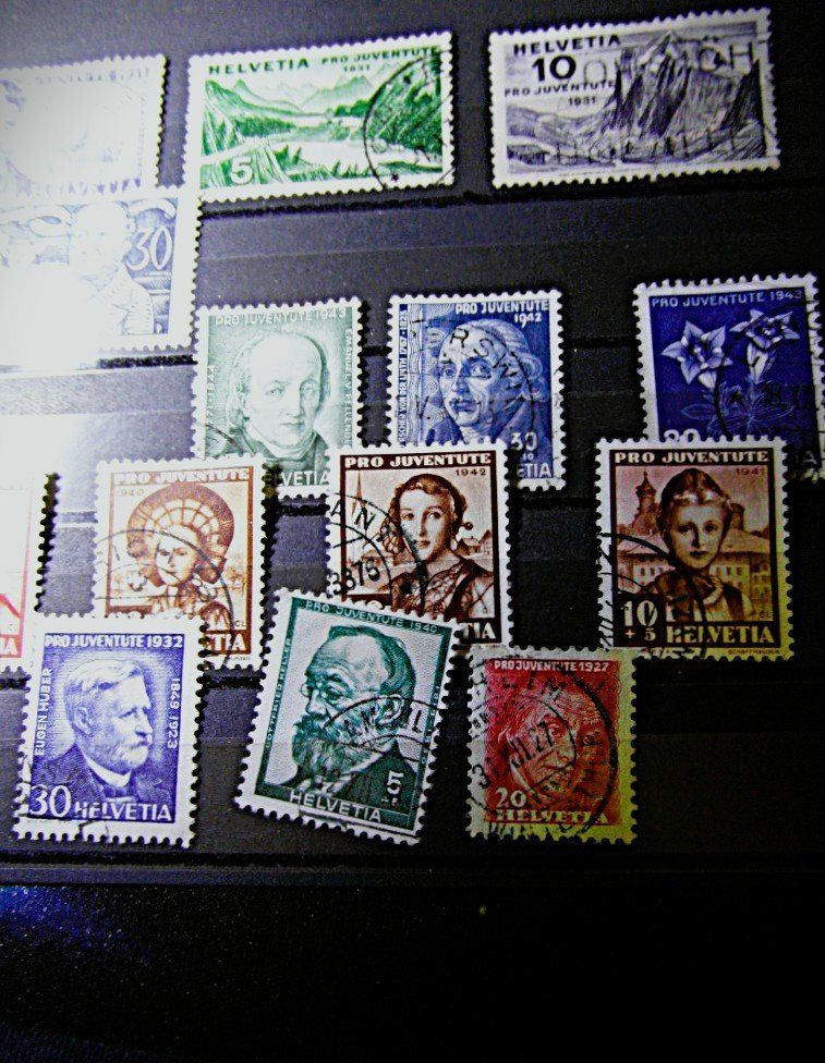Tutti i francobolli: Alte gestempelte Pro Juventute Briefmarken, – Usato da Lengnau BE venduto da Metmann 2