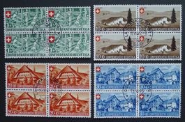 PP 1945, Viererblöcke B26-B29, Orts-Ersttag Kat: 225.-