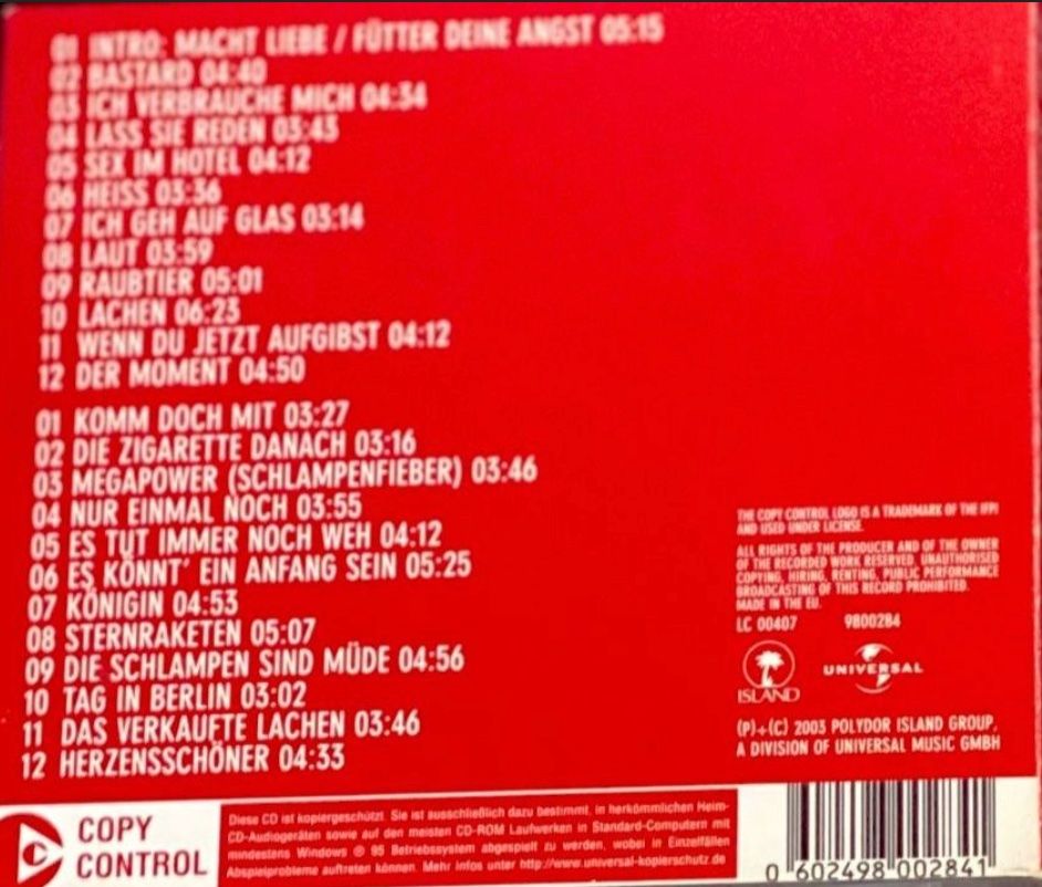CD: Rosenstolz - Live aus Berlin – Usato da Muri b. Bern venduto da AdidasCollector 1