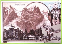GRINDELWALD - GRUSS AUS DEM BERNER OBERLAND - HOTEL BAER