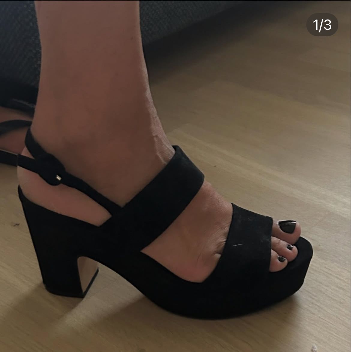 Mango Scarpe da donna: Mango Sandalen, schwarz, Wildleder-leder gr 38 – Nuovo (secondo la descrizione) da Schaffhausen venduto da Casadenobile