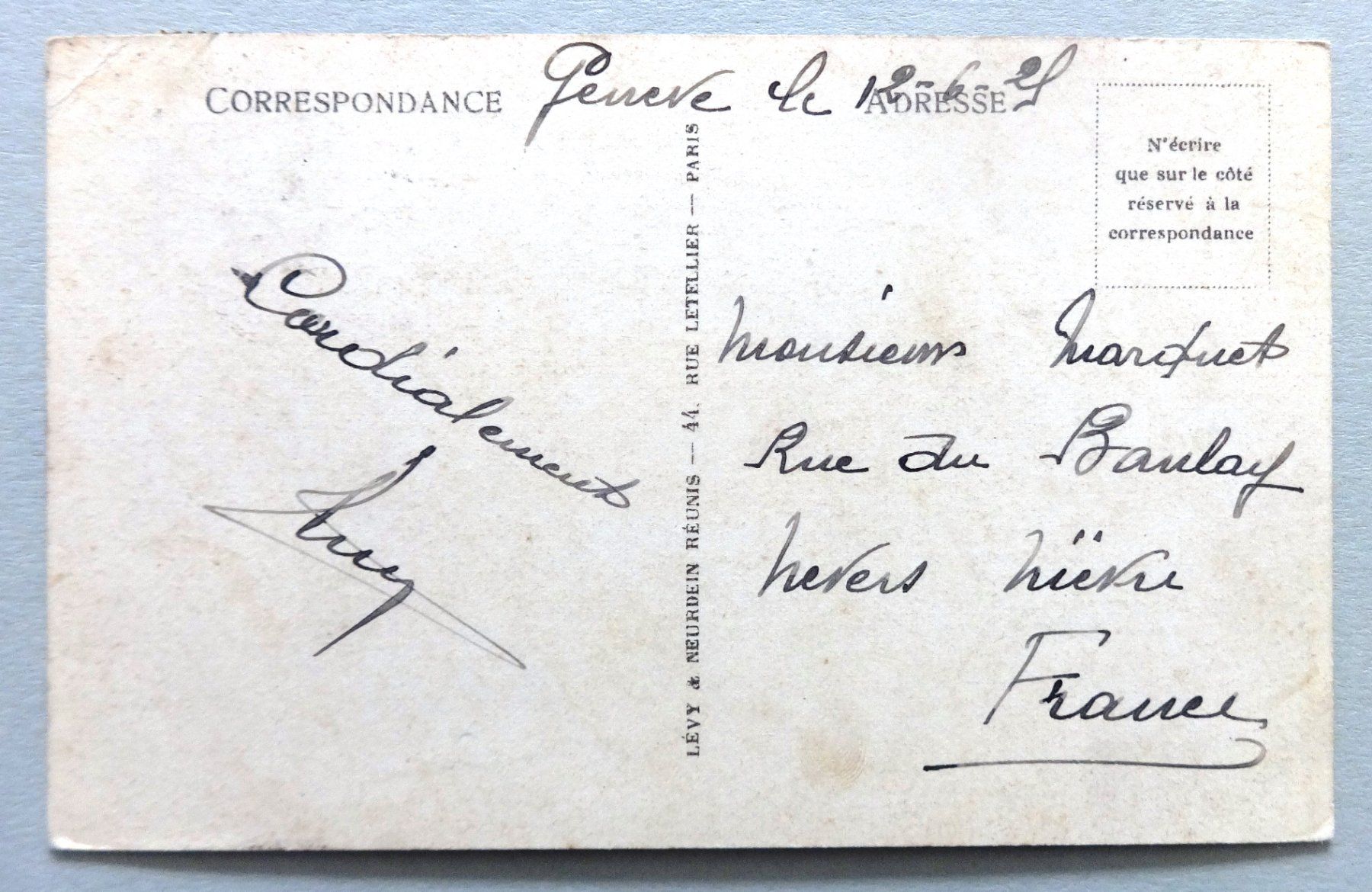 Cartoline postali: Lac Léman – Difettoso da Fétigny venduto da Billy2miny 1