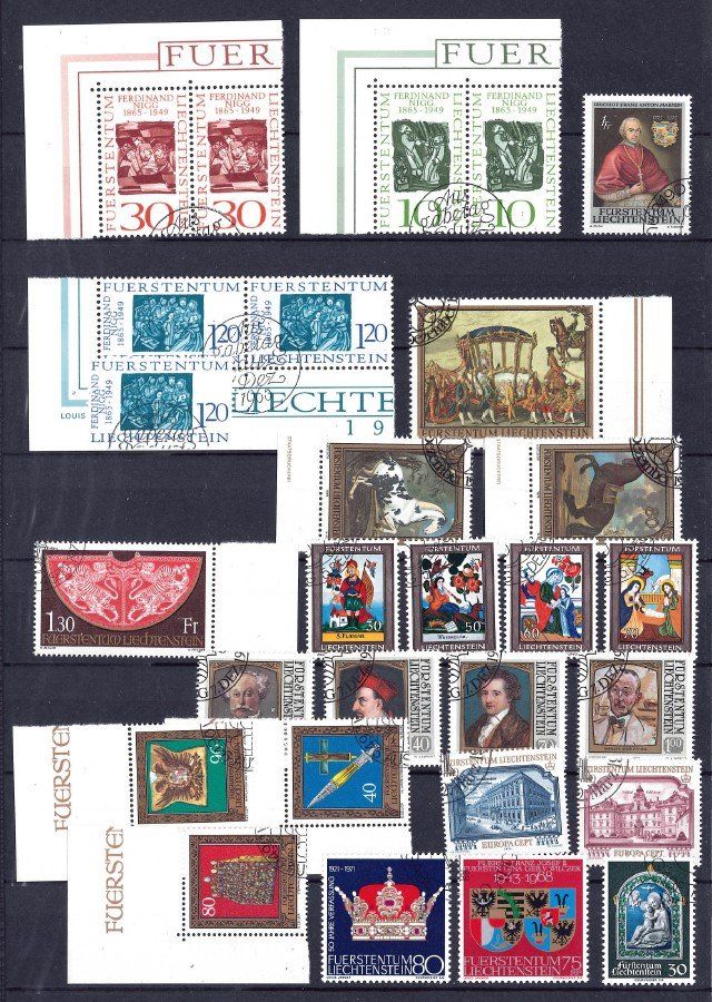 Alle Briefmarken: FL Ausgabetag-Stempel – Gebraucht aus Bellach von qsearch 1