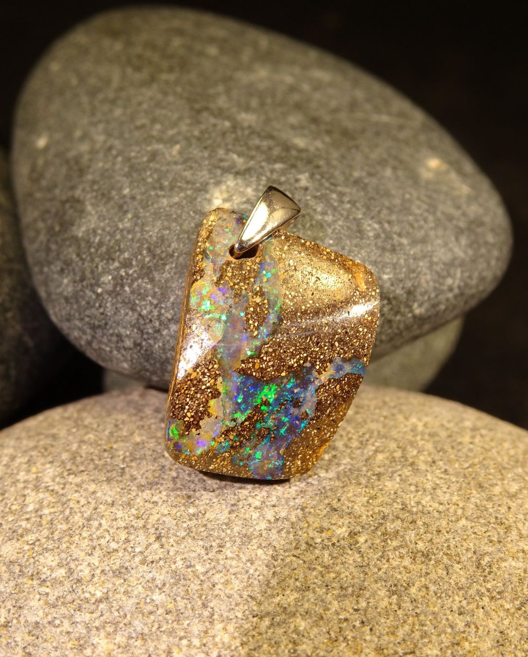 Ciondoli: Anhänger Boulder Opal. – Nuovo (secondo la descrizione) da Niederbüren venduto da Raphael014 3