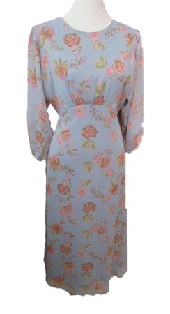 Gr. 34 / 36 VILA Midi-Maxikleid hellblau L123cm s.Masse