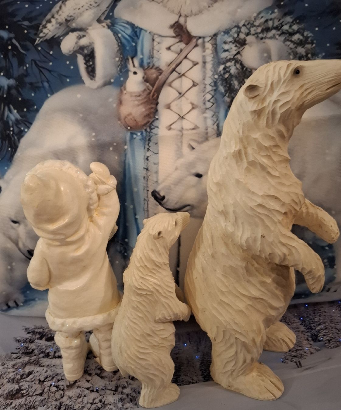 Tutte le decorazioni: ESKIMO MÄDCHEN MIT 2 EISBÄREN UND KISSEN – Nuovo (secondo la descrizione) da Gretzenbach venduto da schibaya 5