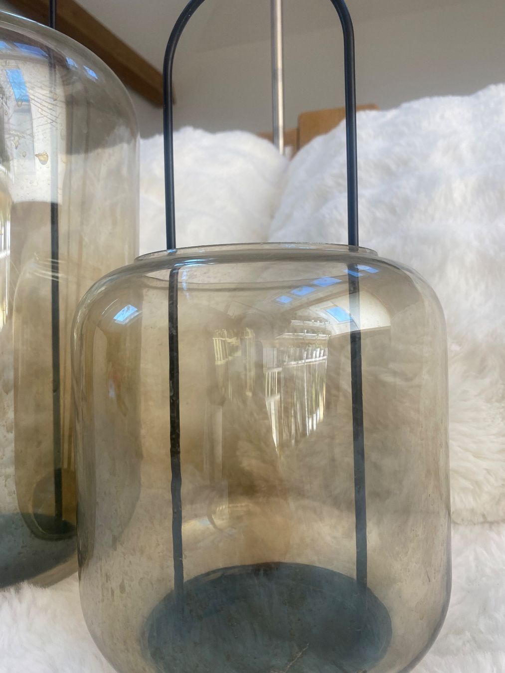 Micasa Lanterne: Windlichter Glas Metall Set 2 Stück – Usato da Bützberg venduto da moeide 1