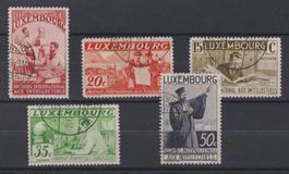 Luxembourg 1935: 5 Werte Intellektuelle