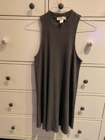 Trikott Kleid Forever 21 Gr. S gerippt grau